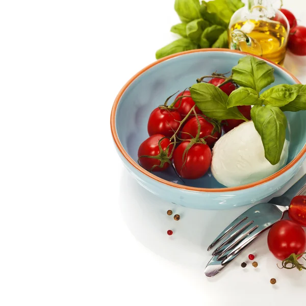 Caprese - Italian salad with tomatos and mozarella cheese — Stock Photo, Image