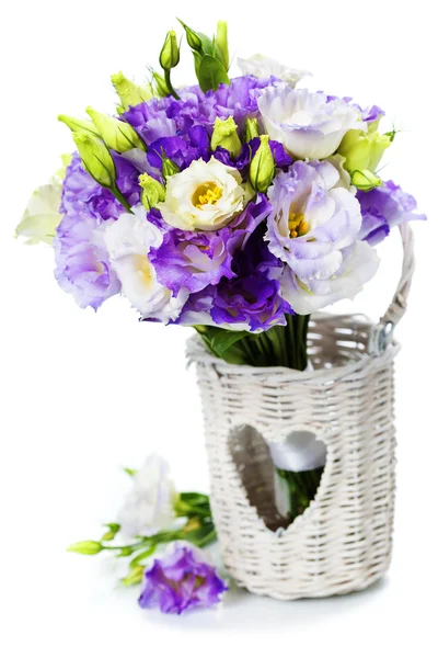 Beautiful eustoma flowers bouquet — Stock Photo, Image