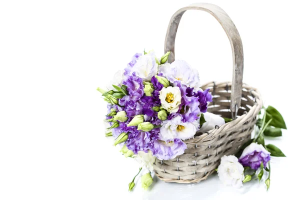 Mooie eustoma bloemen boeket — Stockfoto