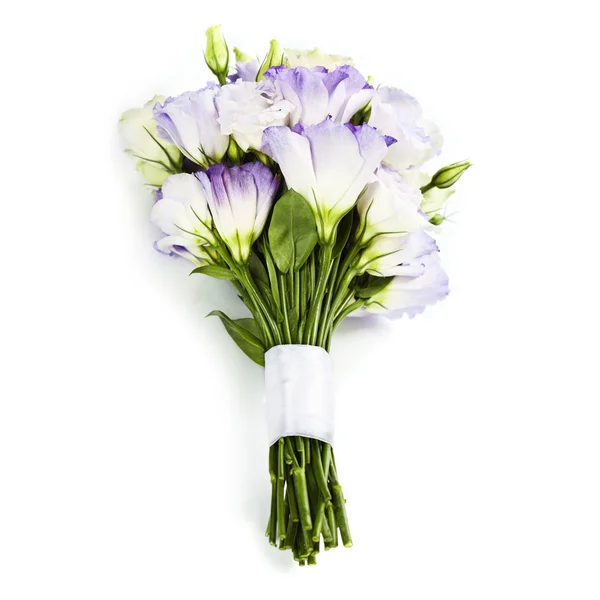 Bonito buquê de flores eustoma — Fotografia de Stock