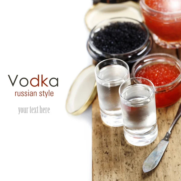 Wodka en kaviaar — Stockfoto