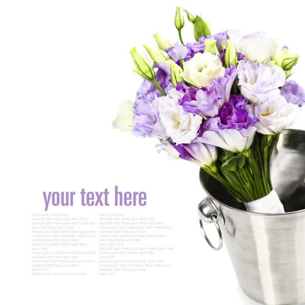 Mooie eustoma bloemen boeket — Stockfoto