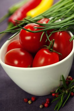 domates, chives ve sebze