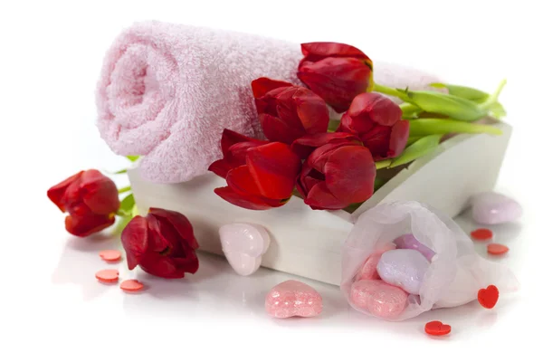 Tema Bagno e Spa Valentine — Foto Stock