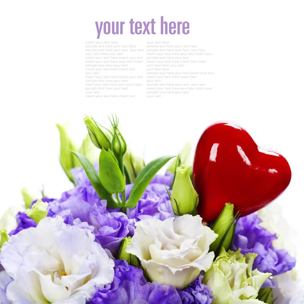 Mooie eustoma bloemen boeket — Stockfoto