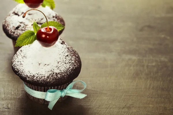 Fresh chocolate muffins — Stock Photo, Image