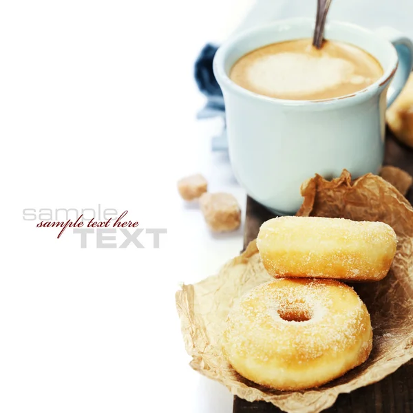 Coffe and fresh donuts — Stock Photo, Image