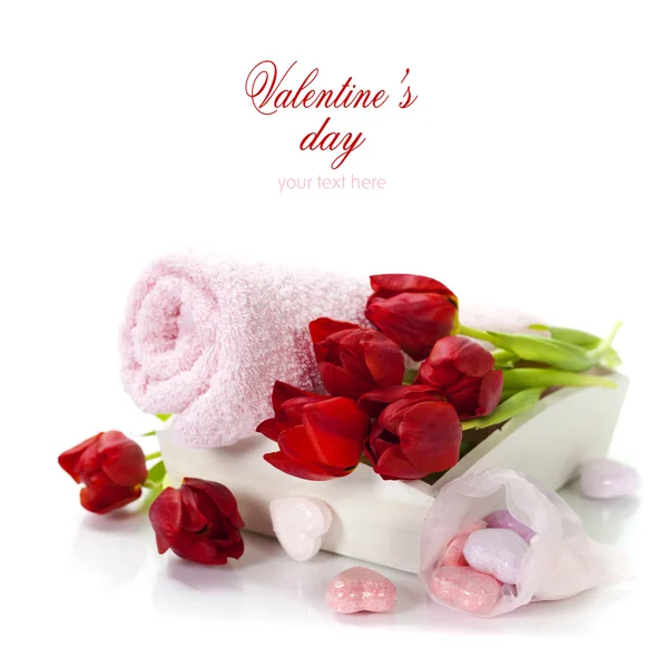 Bad och spa valentine-tema — Stockfoto