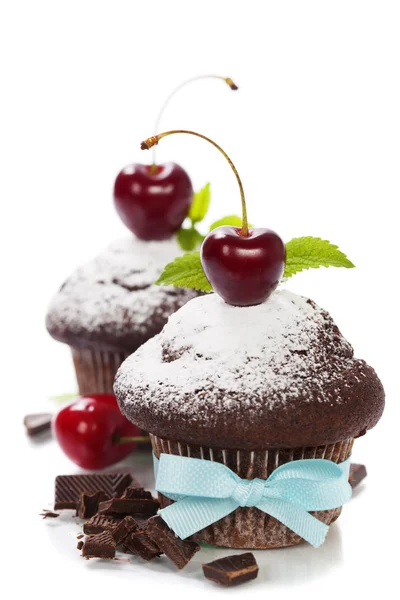 Muffins de chocolate fresco — Fotografia de Stock