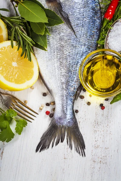 Cooking fish — Stock Photo, Image