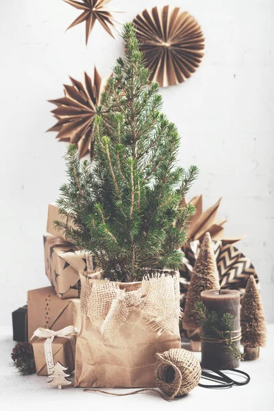 Cero residuos eco Navidad y Año Nuevo concepto — Foto de Stock