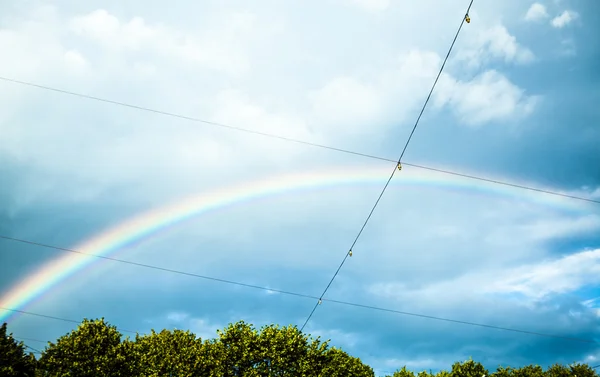 Beautiful rainbow in the sky — Stock Photo, Image