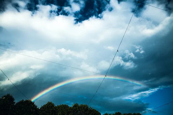 Beautiful rainbow in the sky — Stock Photo, Image