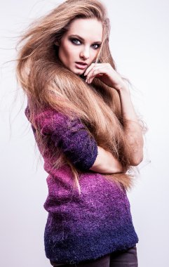 genç seksi model kız poz Studio