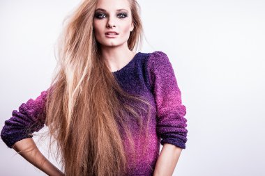 genç seksi model kız poz Studio