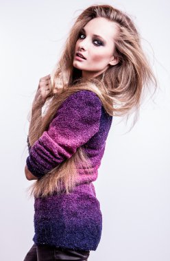 genç seksi model kız poz Studio