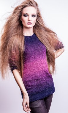 genç seksi model kız poz Studio