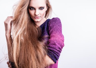 genç seksi model kız poz Studio