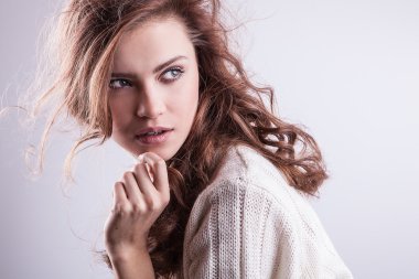 güzel kadın poz Studio