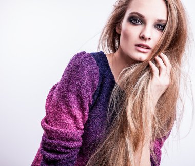 genç seksi model kız poz Studio