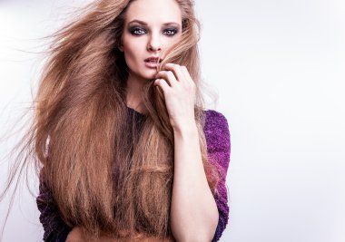 genç seksi model kız poz Studio