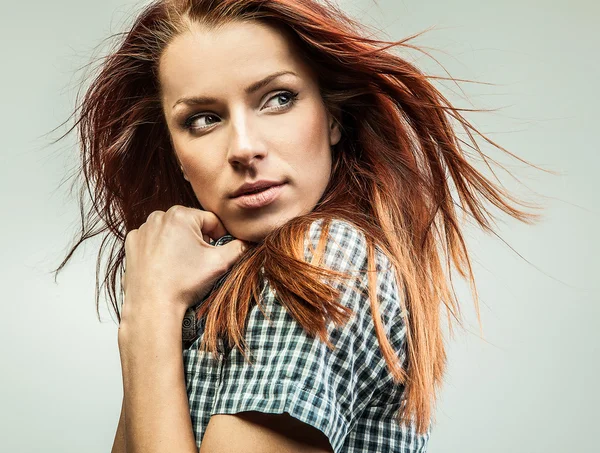 Sexy redhead young woman — Stock Photo, Image