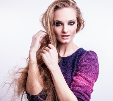 genç seksi model kız poz Studio