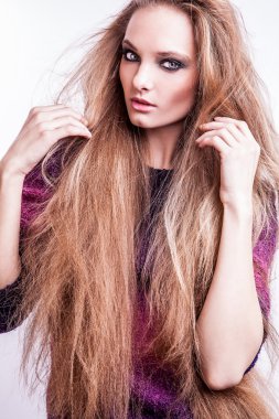 genç seksi model kız poz Studio