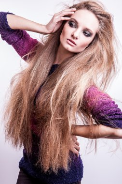 genç seksi model kız poz Studio