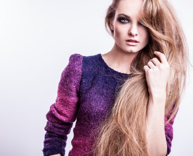 genç seksi model kız poz Studio