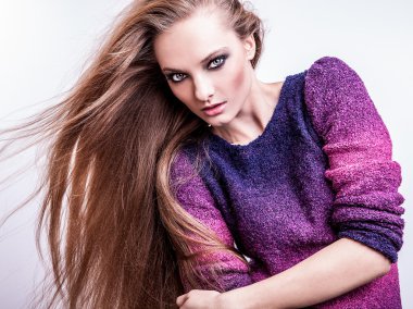 genç seksi model kız poz Studio