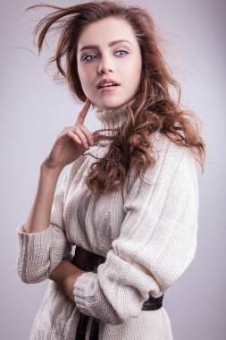 genç seksi model kız poz Studio.