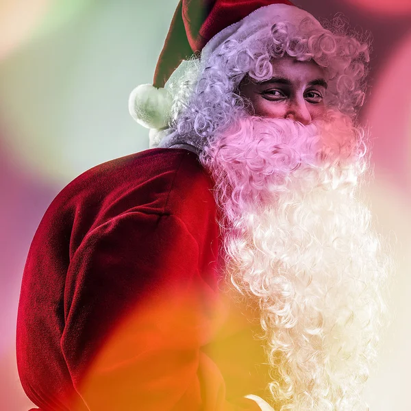Многоцветный цифровой портрет Санта-Клауса . — стоковое фото