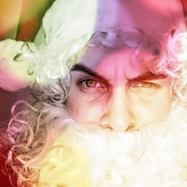 Multicolored digital painted image portrait of Santa Claus. — Stock Photo, Image