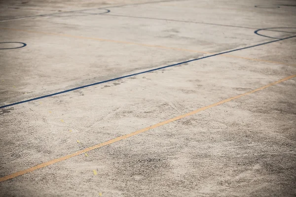 Old school basketball court as background. — Stock Photo, Image