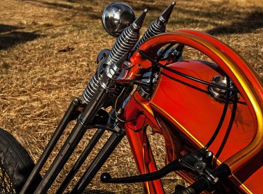 Park halindeki motosiklet