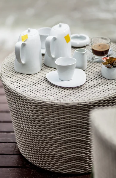 Ein Tisch in einem Café — Stockfoto