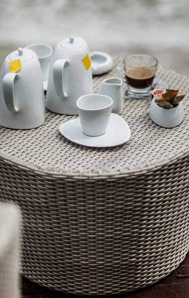 Stůl na kávu café — Stock fotografie