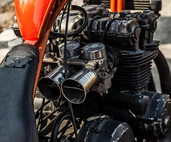 Geparkeerde motorfiets — Stockfoto