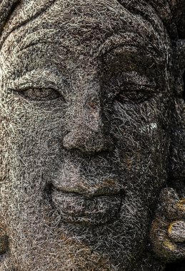 Geleneksel ahşap Asya heykel.