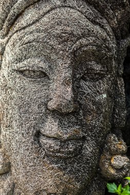 Geleneksel ahşap Asya heykel.