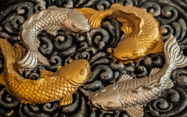 geleneksel bir heykel taştan bir duvar üzerinde kesme.