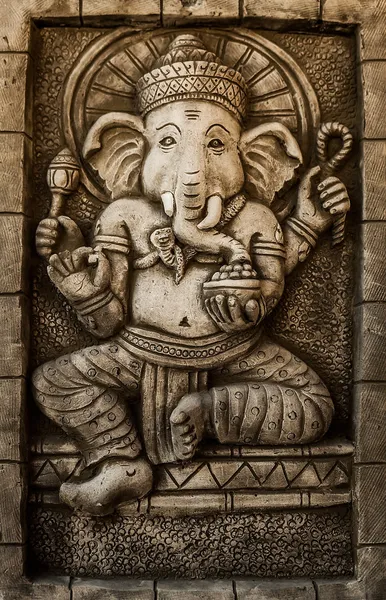 Hindoe-god ganesh met uitknippad — Stockfoto