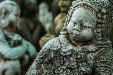 geleneksel taş Asya heykel.