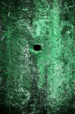 yeşil duvar arka boru closeup ile