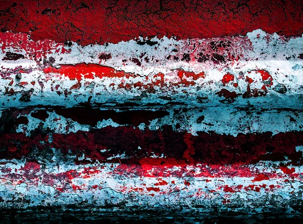 Kırmızı ve mavi renkli arka plan ile eski duvar