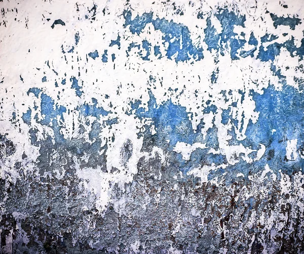 Vecchio muro con sfondo di colore blu — Foto Stock