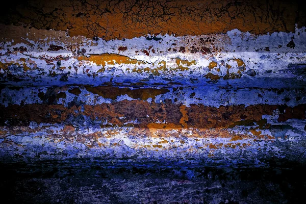 Старая стена с коричневым и голубым цветом фона — стоковое фото