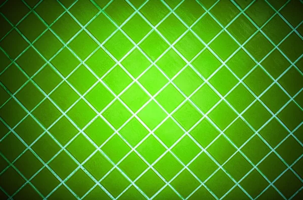 Barevné dlaždice stěna pozadí. Zelená — Stock fotografie