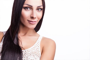 çekici dostu esmer poz Studio.